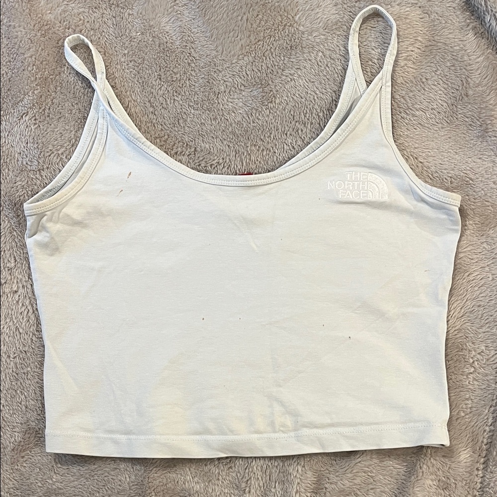 The North Face Women's Cream/light blue tank top